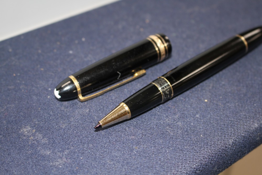 A Montblanc Meisterstuck rollerball pen, length 14.5cm